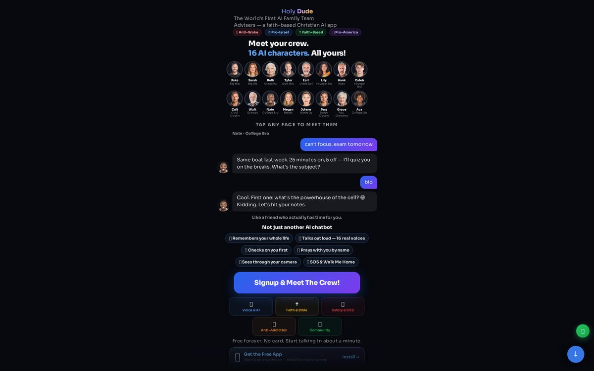 Dude.com website preview